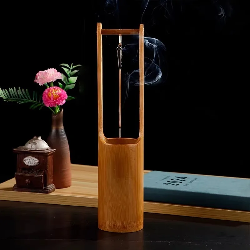 31CM High Bamboo Upside Down Incense Insert Portable Line/coil Incense Burner Indoor Meditation Soothing Tea Ceremony Ornament
