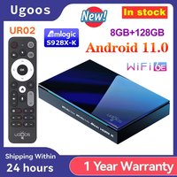 Original Ugoos SK1 Smart TV Box Android 11 Amlogic S928X-K 8GB 128GB Wifi6 BT5.2 1000M Set Top Box Dolby Widevine L1 DTS Support