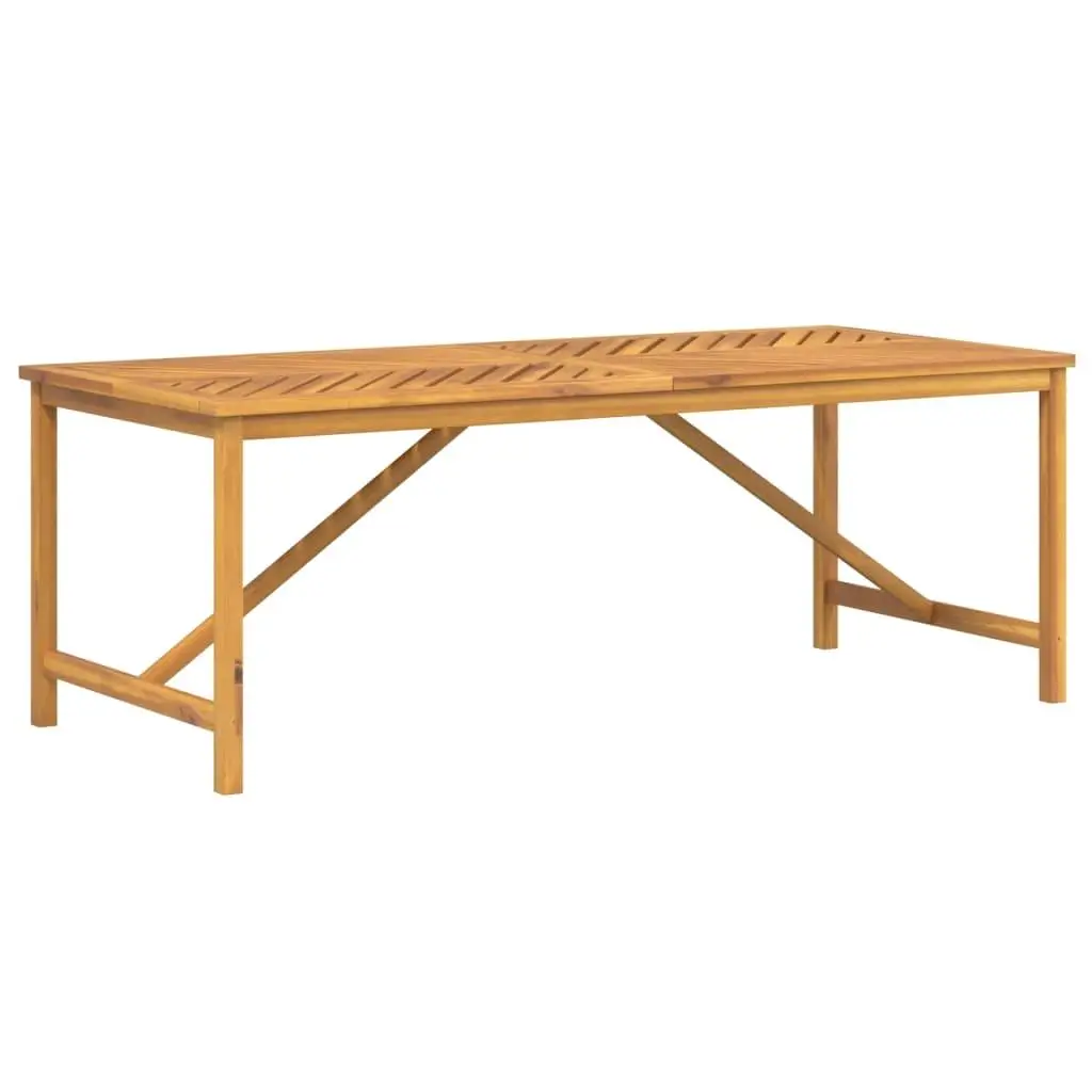 78.7'' Solid Acacia Wood Patio Dining Table - Stylish Outdoor Furniture for Garden & Deck