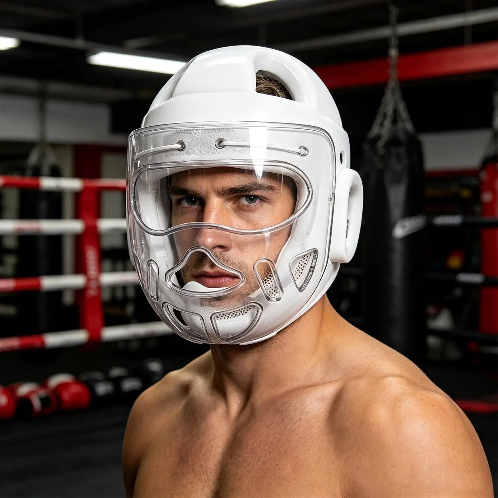 

Шлем для кикбоксинга, полнолицевой, для спаррингов, защита головы для детей, взрослых, начинающих, для соревнований по кикбоксингу в зале