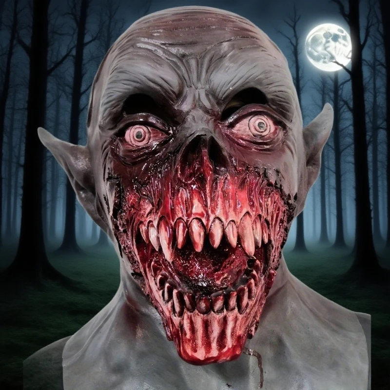 

Гарнитура ужасов с острыми ушками, маска ужасов для ролевых игр на Хэллоуин, маска вампира ужасов на Хэллоуин, маска зомби ужасов демона.