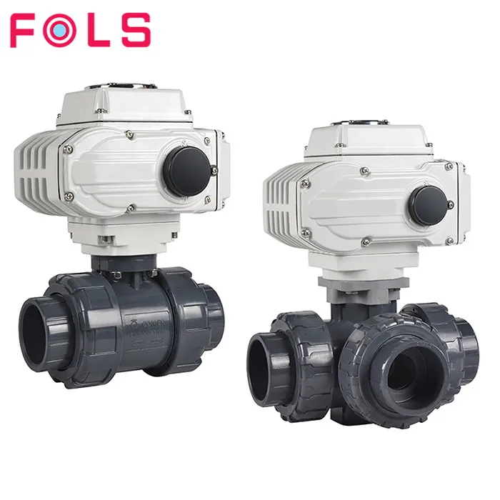 Hot selling dn50 dn100 dn150 pvc electrical 3 way ball valve ,1/2