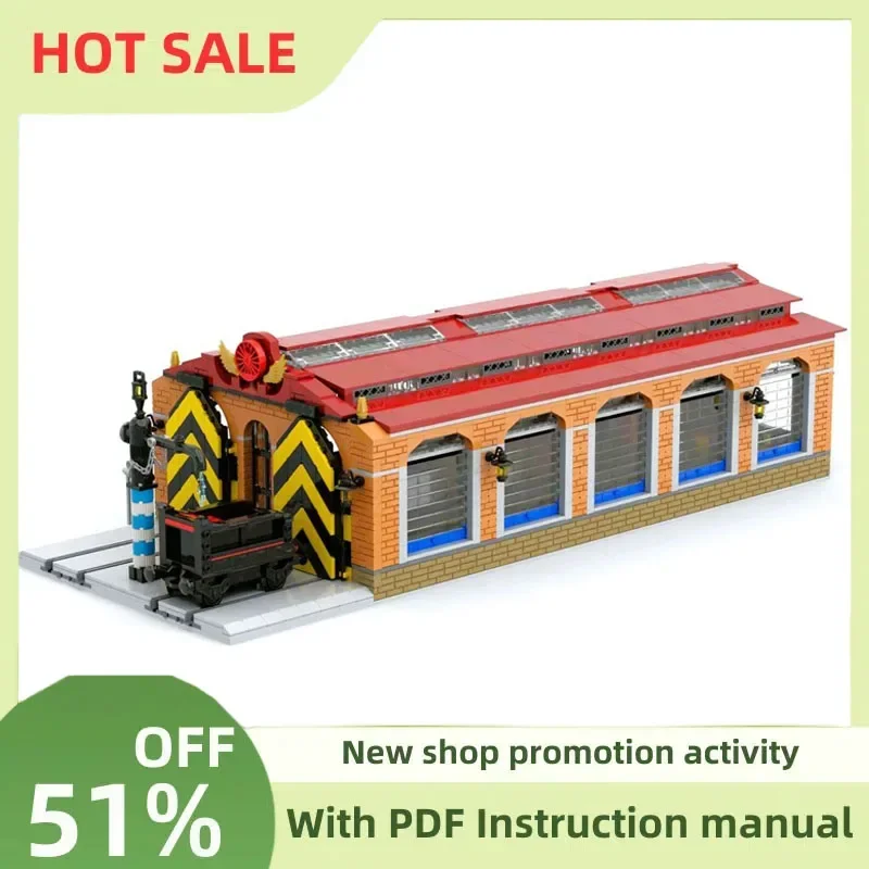 

New City Hot Selling Street View Moc Modular Railway Steam Train Museum Model Custom Puzzle Diy Creative Ideas Kids Toys Gifts