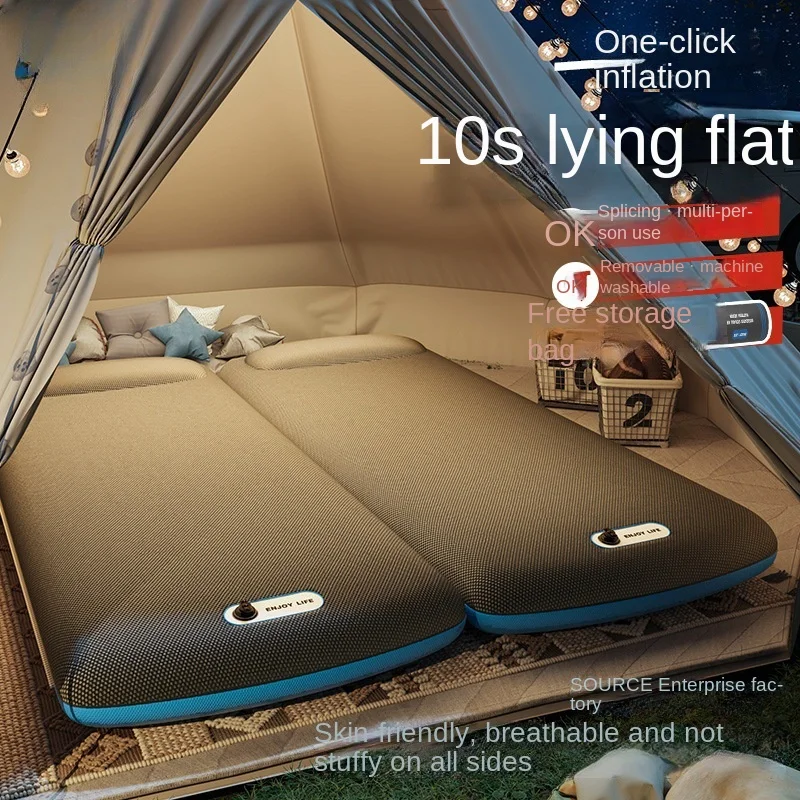 

Уличный надувной матрас для кемпинга, утолщенный водонепроницаемый коврик, портативная надувная кровать, уличная водонепроницаемая надувная кровать, палатка, спальный коврик