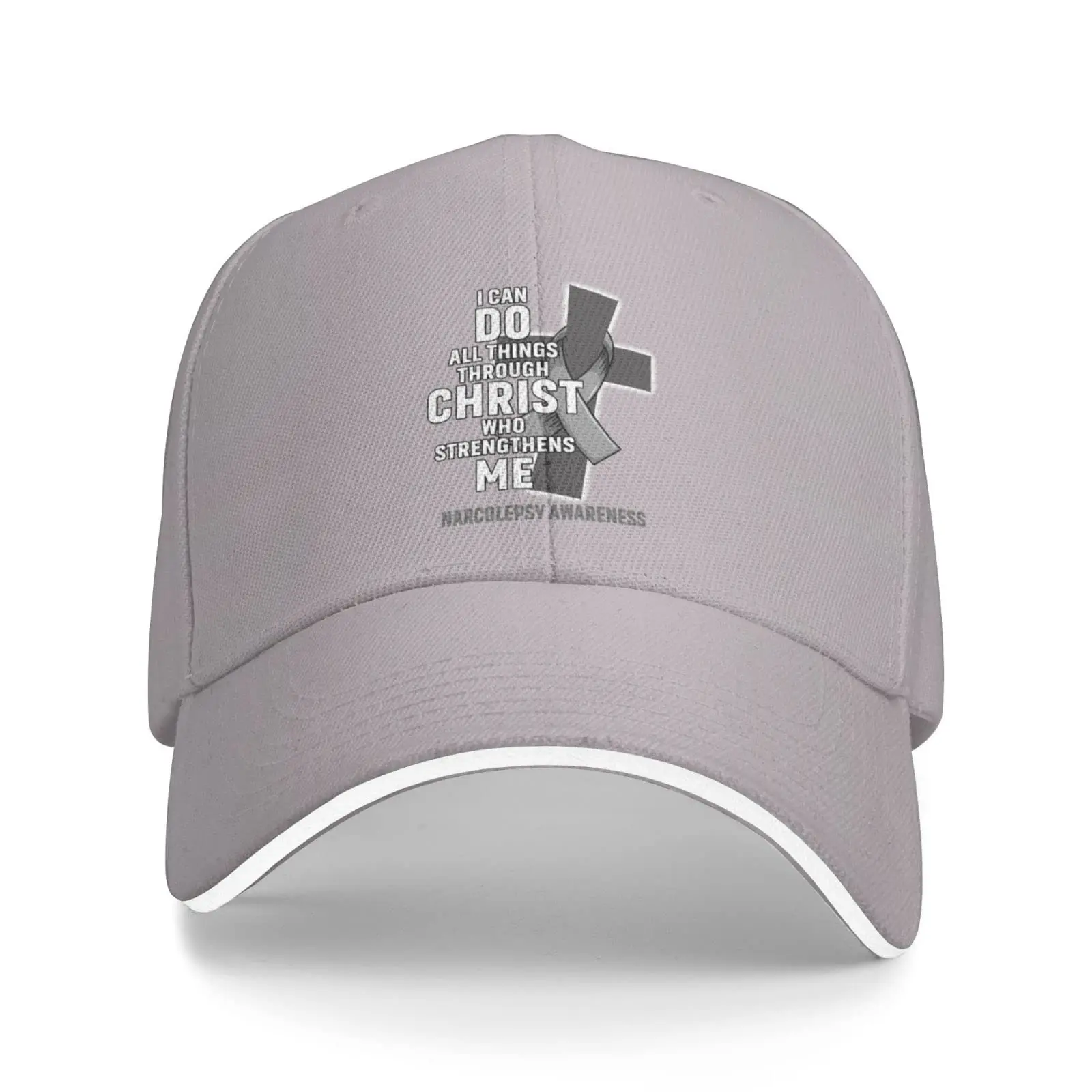 I Can Do All Thing Through Christ Narcolepsy Aware Baseball Cap Print Hats Unisex Adjustable Trucker Hats Cotton Baseball Caps