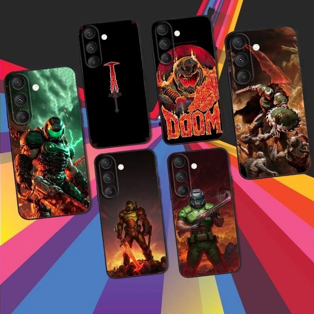 

G-Game D-Dooms Phone Case For Samsung S25,S24,S23,S22,S21,S20,S10,Ultra,Plus,Lite,FE,Soft Silicone Black Cover