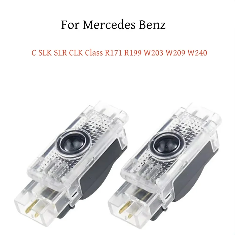 2Pcs Car Door Ghost Shadow Lamp Welcome Lights Auto Accessories For Mercedes Benz C Class R171 W203 R199 W209 W240 CLK SLK SLR