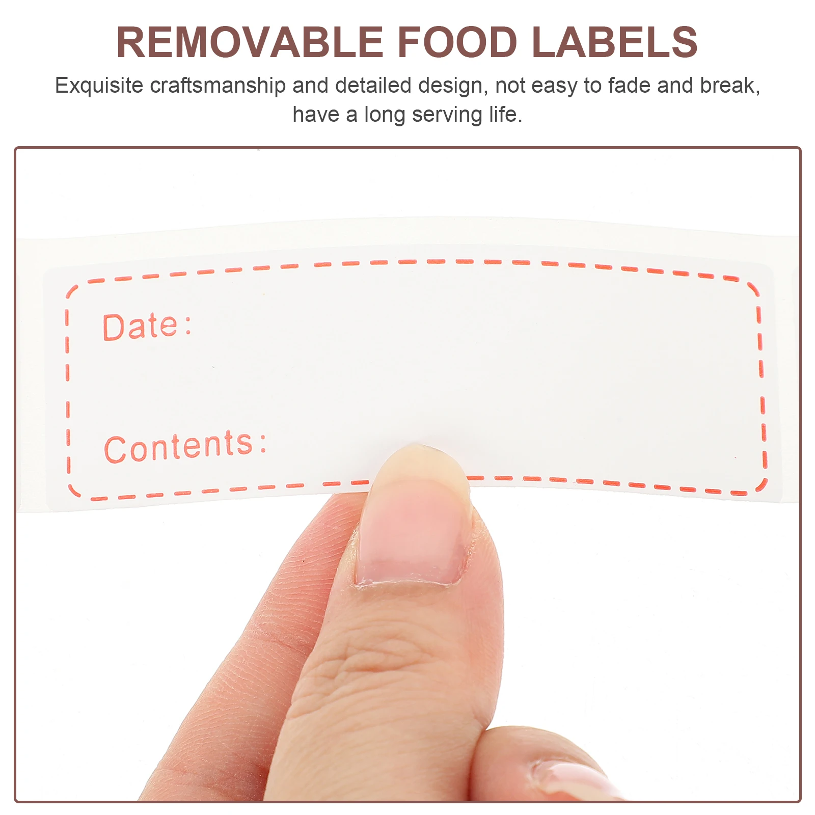 

Self Adhesive Food Labels 3 Rolls Copper Stickers Kitchen Storage Containers Removable Date Labels Sticker Pantry ganization