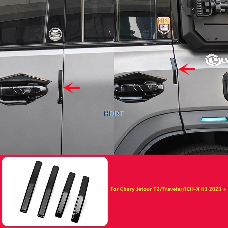 

For Chery Jetour T2/Traveler/ICH·X K3 2023 + Car Style Front Rear Door Anti Collision Scratch Trim Accessories Exterior Sticker