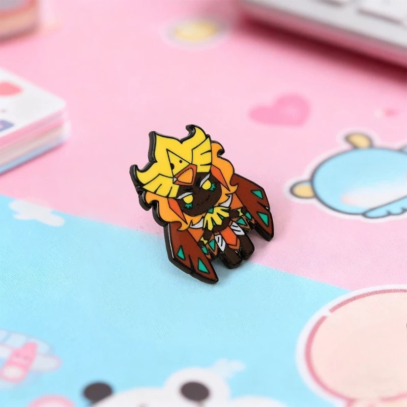 Classic Cartoon Game Shadow Milk Cookie Brooch Role Golden Cheese Cookie Badge Game Peripheral Accessories Player Bag Gifts - view 2
