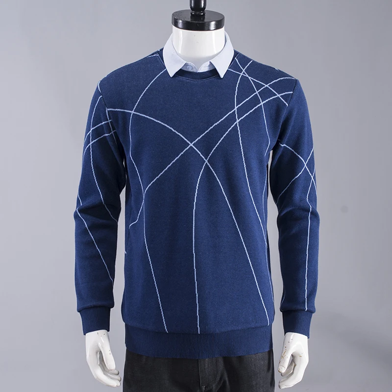 

Мужской зимний вязаный свитер Fce на подкладке с воротником-стойкой Faionable Ci Sle Long Sve Basic Fit Base irt