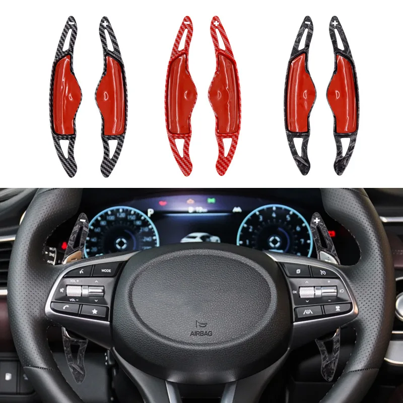 

For Genesis G70 steering wheel ABS carbon fiber shift paddles Automotive interior stickers