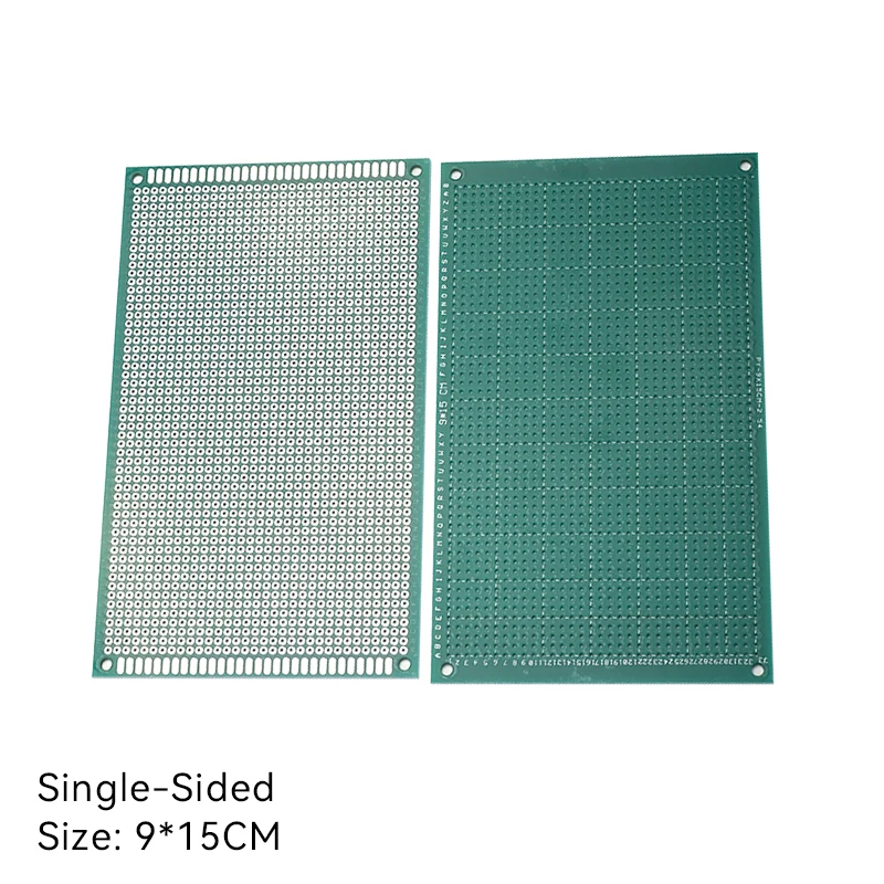 2 Stück 2,54 mm Rastermaß Einseitige Universal-Leiterplatte 9x15 cm Größe für Elektronik-DIY-Projekte – Detail 1