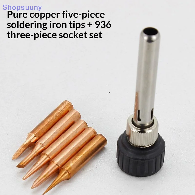 [SU]1 Set K 2.4D 3C B I Pure Copper Durable 936 Soldering Handle Kit 900M Soldering Iron Tips For Soldering Station[SU]