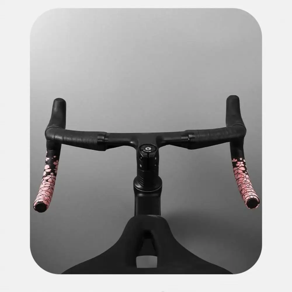 Cherry Blossom Bike Handlebar Tape Shock-absorbing Breathable Cycling Bar Wrap Anti-Slip Sweat
