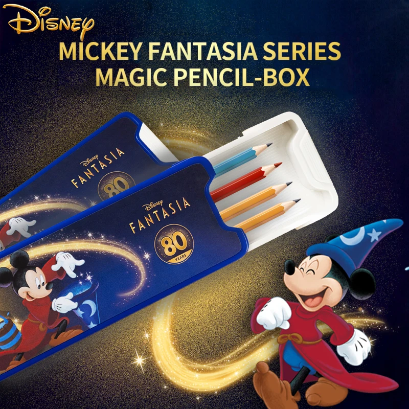 

Disney Magic Trick Mickey Pencil Case Funny Toys Pencil box Primary School Student Stationery Funny Learning Kids Birthday Gift