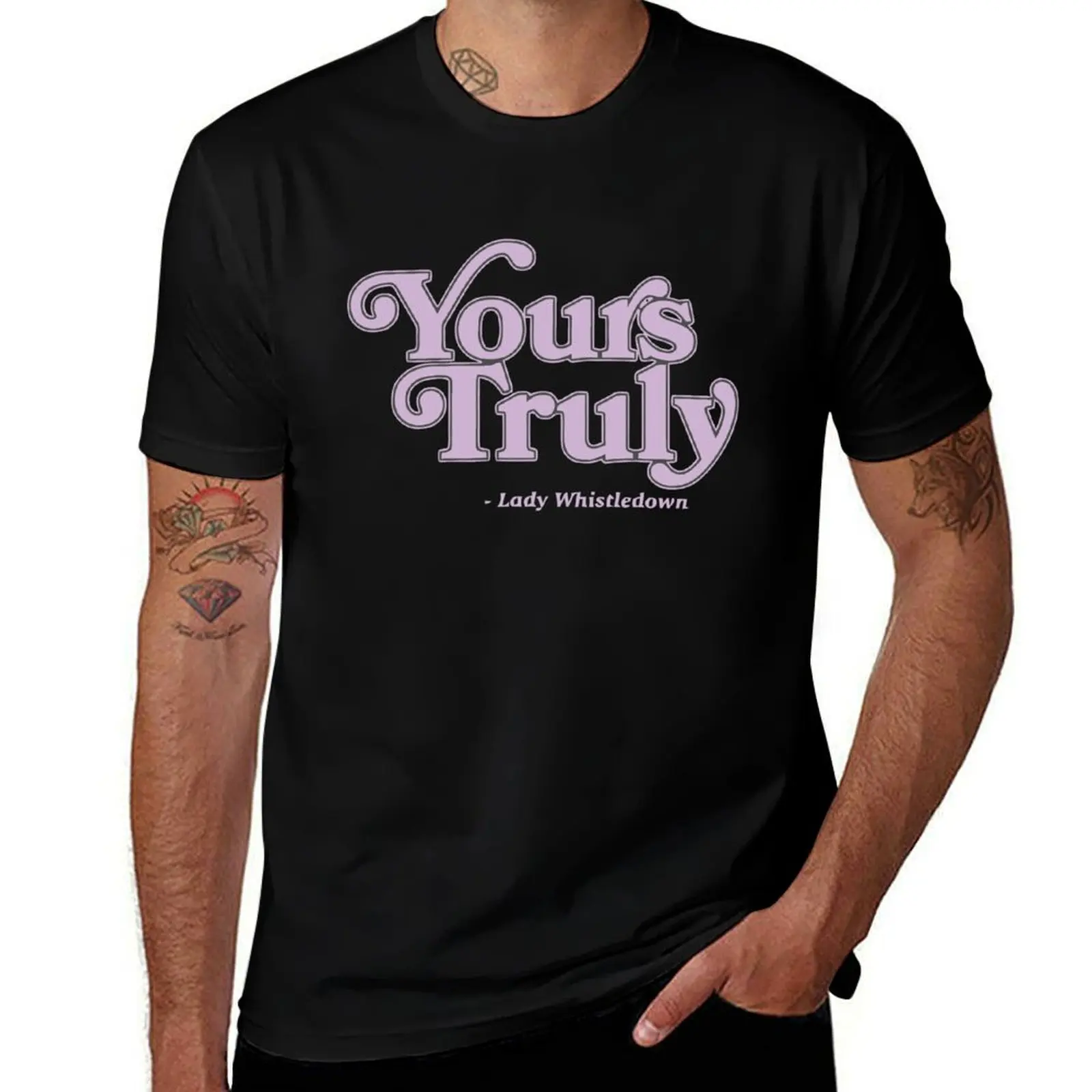 

Yours Truly Lady Whistledown T-Shirt plus sizes fashion shirts shirts graphic tee Clothing mens graphic t-shirts big and tall