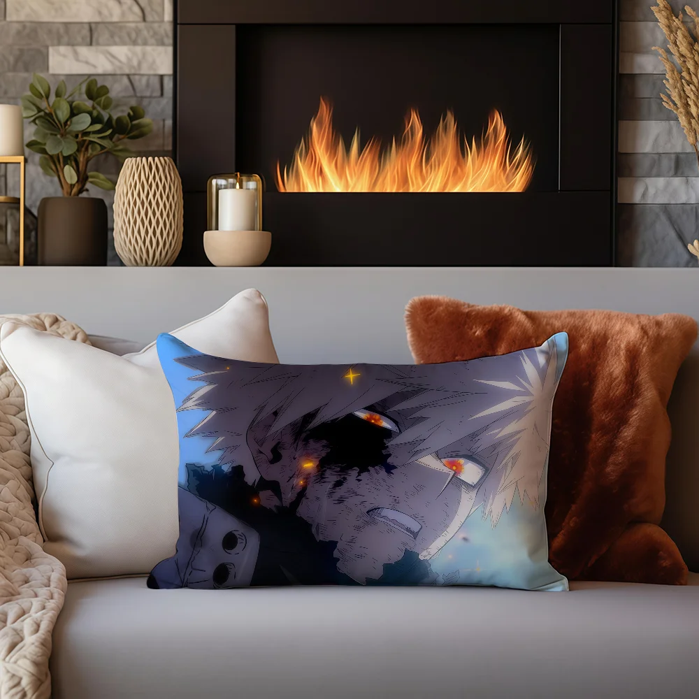 Katsuki Bakugo My Hero Academia q cushion cover Sofa living Room Office Rectangle Pillow Home Coffee Shop Bedding Hit product