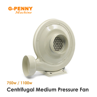 New! 750w 1100w 220V/380V Centrifugal Medium Pressure Fan Exhaust Fan Air Blower used for CO2 Laser Engraving