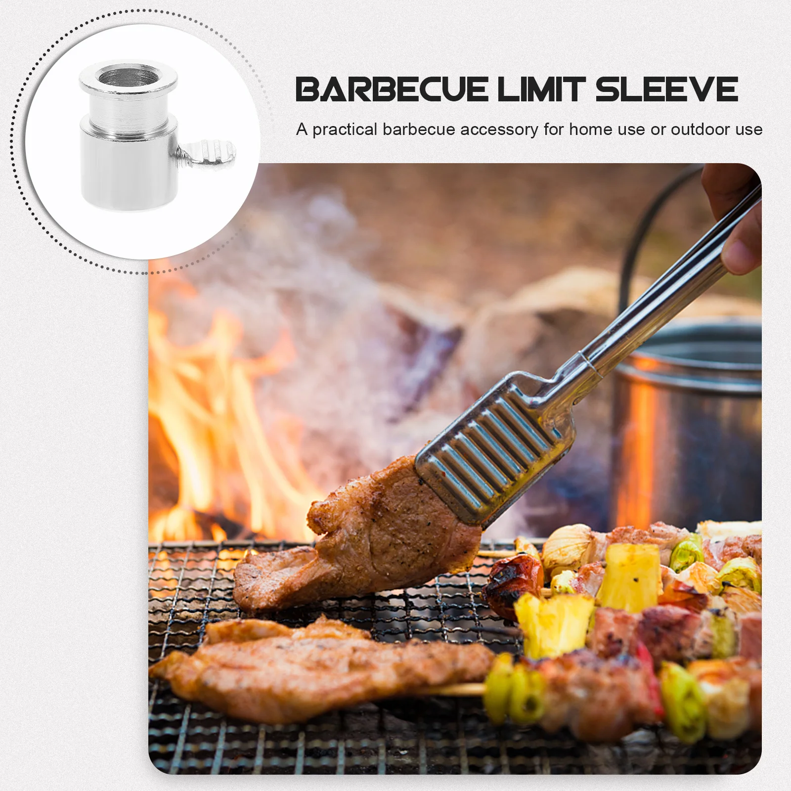 

4Pcs Barbecue Grill Sleeves Iron Rotary Outdoor Bbq Tool Gas Oven Accessories Set Gas Oven Sleeves