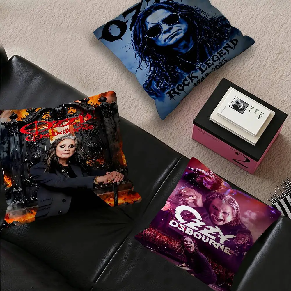 O-Ozzy O-Osbourne Logo Pillow Gift Home Office Decoration Bedroom Sofa Car Cushion Cover case 45x45