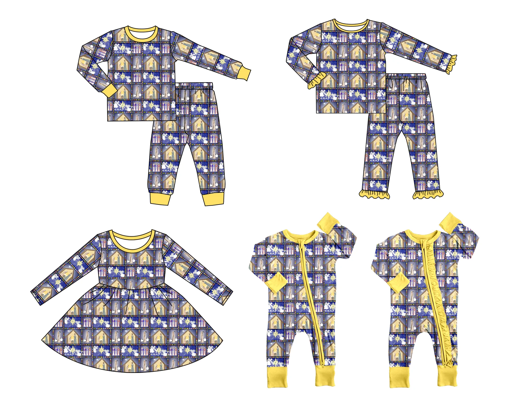 Boutique de vêtements d'hiver pour enfants, ensembles de vêtements pour bébés filles, vêtements pour enfants garçons, ensembles de pantalons à manches longues, robes barboteuses