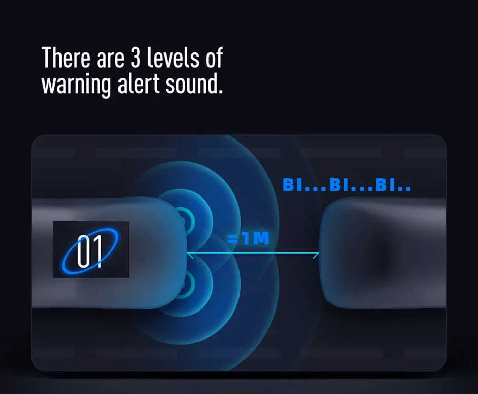Professionelles Frontparksensor-Kit, Auto-Parktronic-Fahrzeugassistenzsystem, Summeralarm, Lautstärke kann angepasst werden, universell einsetzbar – Detail 8