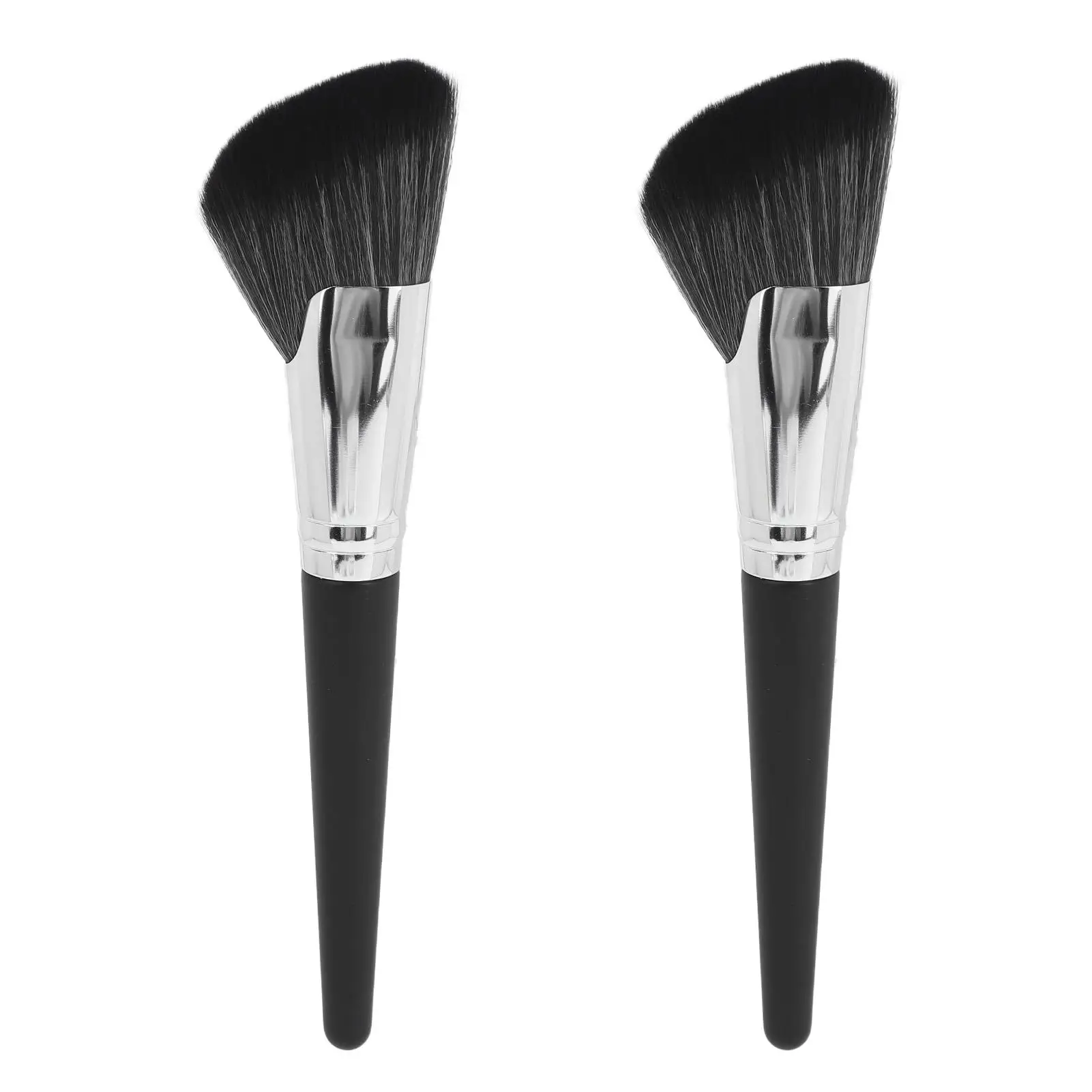 

2pcs Soft Hair Contouring Brushes with Wooden Handle: Ideal for makeup Shading Tools for Artists