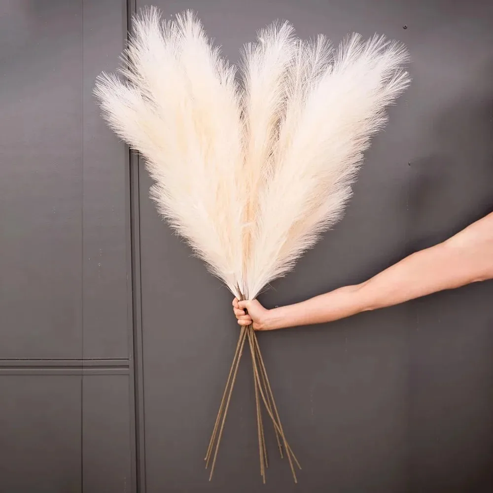 90/120cm Artificial Pampas Bouquet Fake Flowers for Home Decor Party Garden Arrangement Wedding Decoration Outdoor Reed Grass