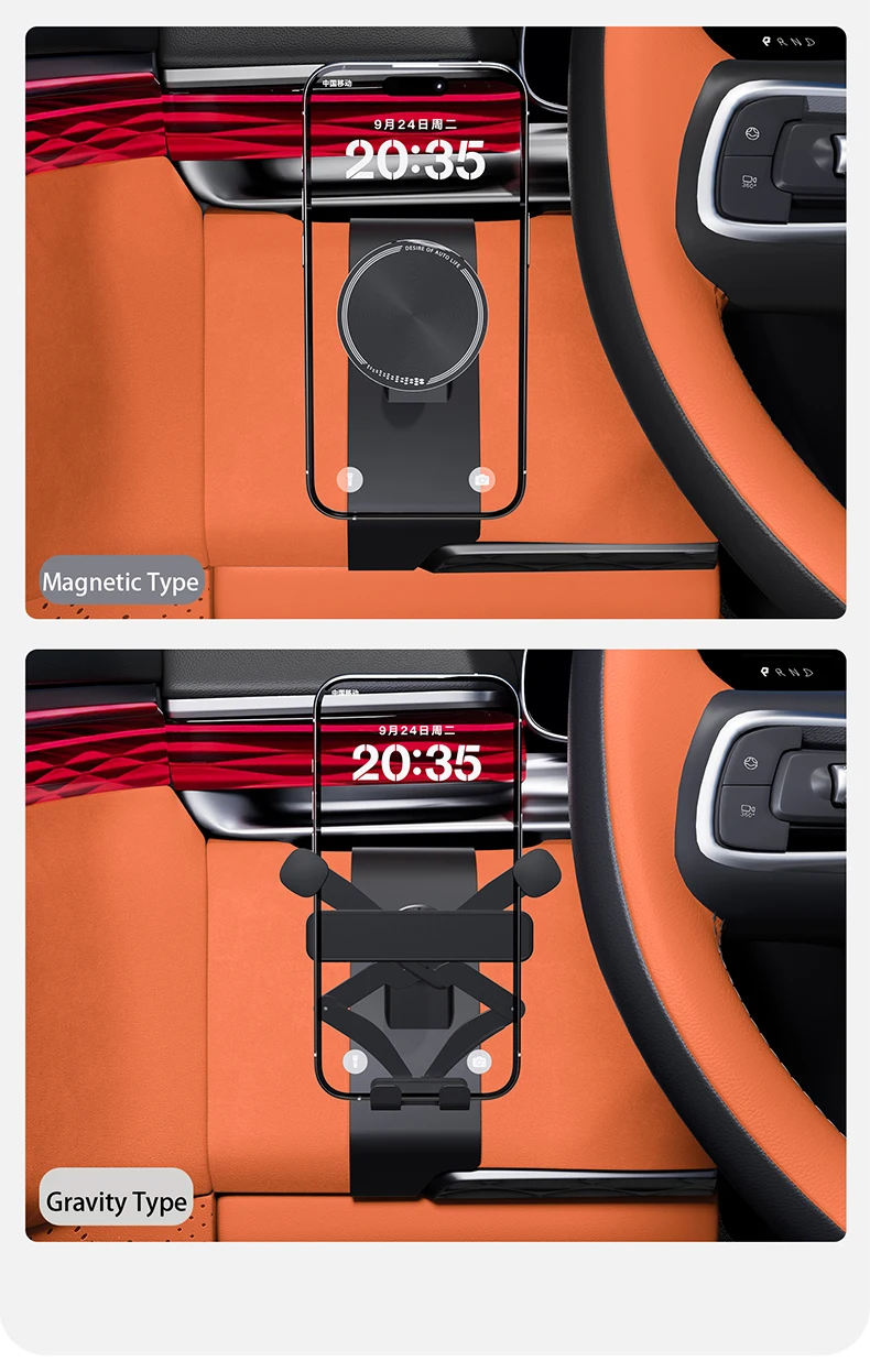Für ZEEKR 7X 2026 2025 Fahrerseitiger Telefonhalter Alle Modelle Magnetischer Clip-On-Telefonhalter Auto-Innenzubehör – Detail 4