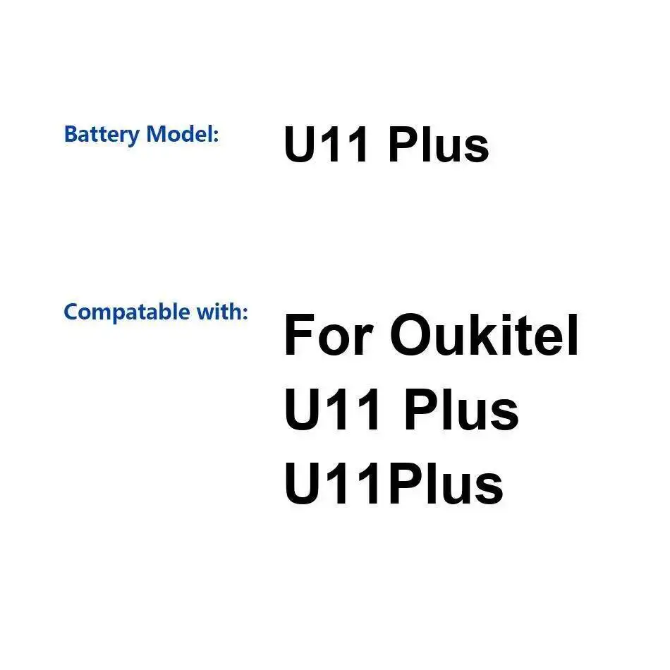 

3700 мАч надежный аккумулятор мобильного телефона для Oukitel U11 Plus