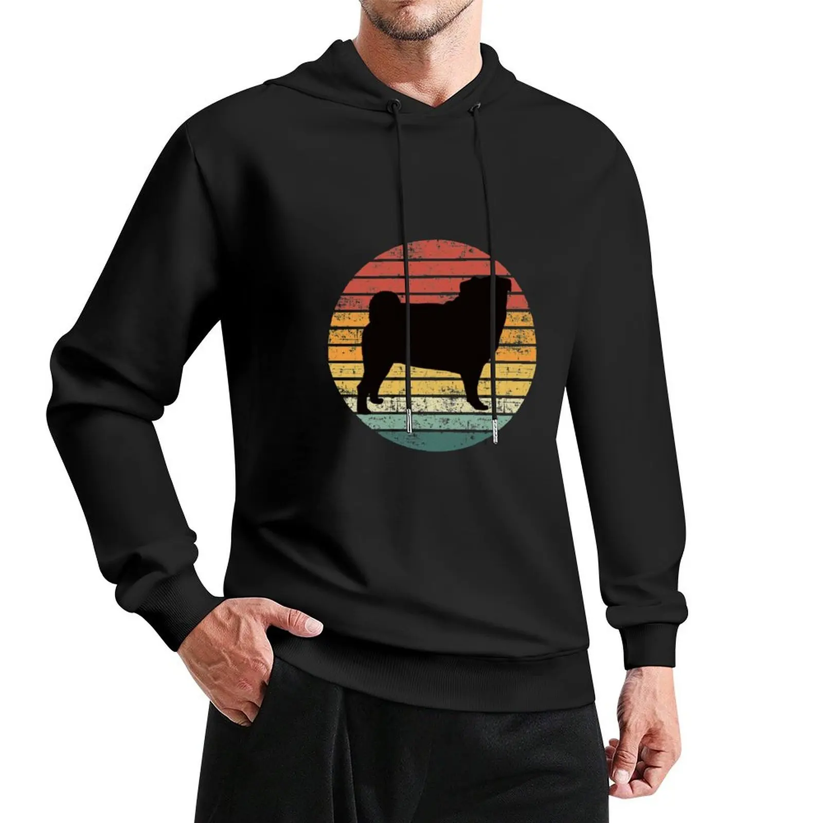 

Vintage retro pug Pullover Hoodie autumn clothes mens designer clothes hoodie man