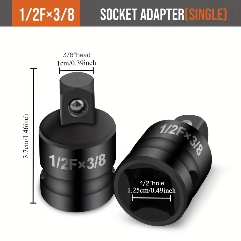 1PCS Impact Socket Adapter 3/8