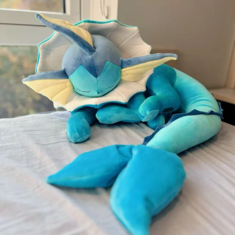 

Jazwares Australia Sleep Vaporeon Plush Pokemon Jolteon Pikachu Eevee Doll Gengar Toy Rayquaza Lucario Lapras Garchomp Gift Mew