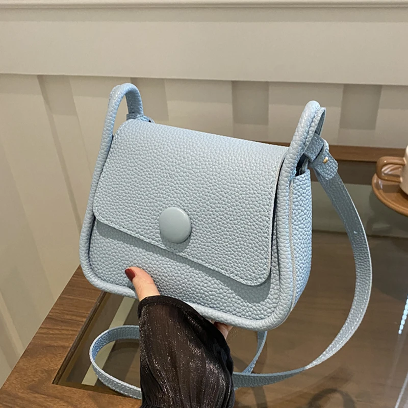 

2024 Summer Famous Brand PU Leather Women's Designer Underarm Handbag Saddle Bag Luxury Brand One Shoulder Crossbody Bag Small