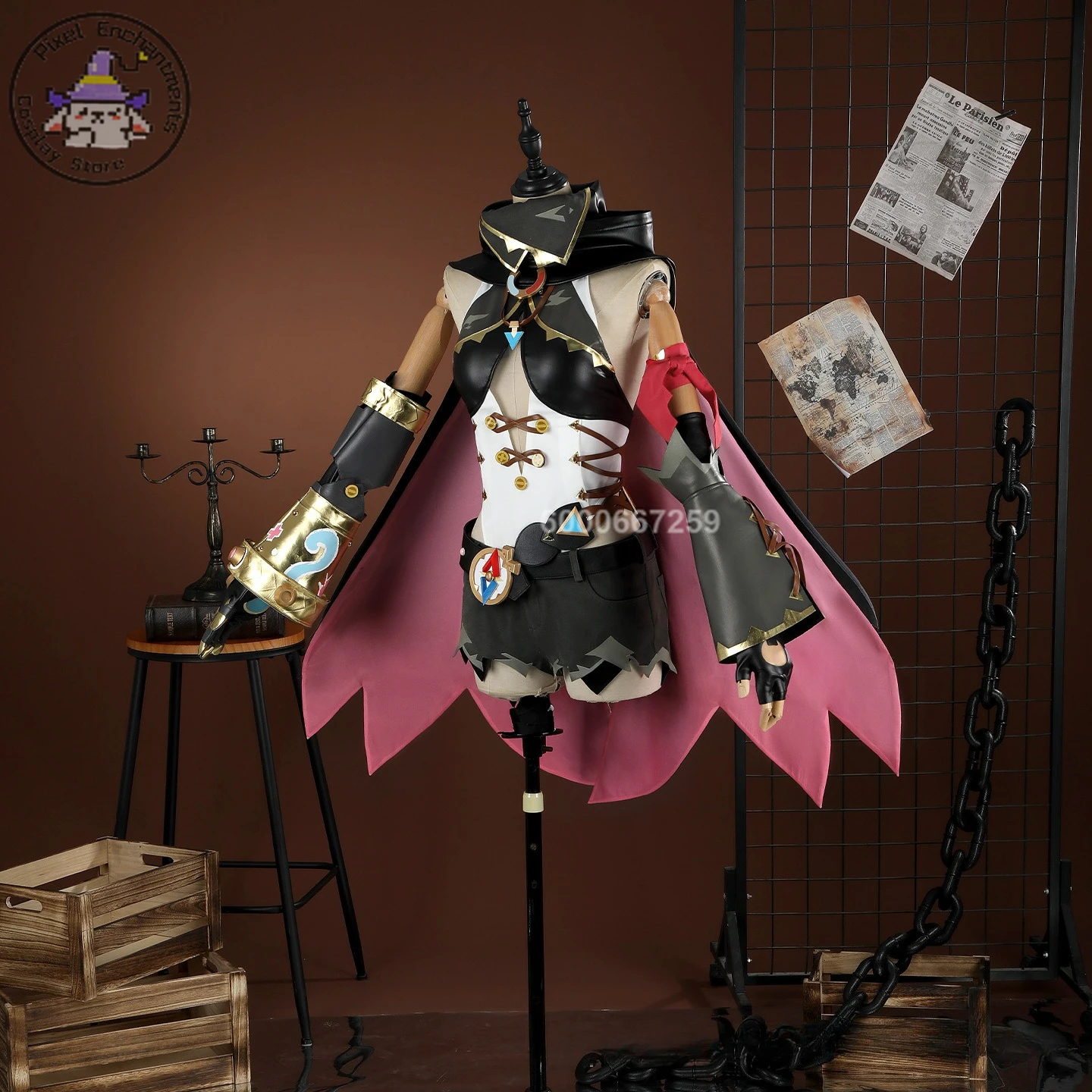 

Hot Game Genshin Impact Cosplay Costume Anime Jahoda Role Playing Sexy Dress Outfit with Hat Women Comic Con Halloween Party