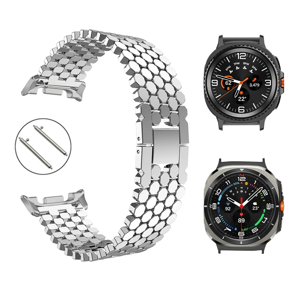 Hochwertiges Edelstahl-Armband für Samsung Galaxy Watch 9/8/8 Classic 46mm 40 44mm Metall-Uhrenarmband für Samsung Ultra 2/2025 – Detail 2