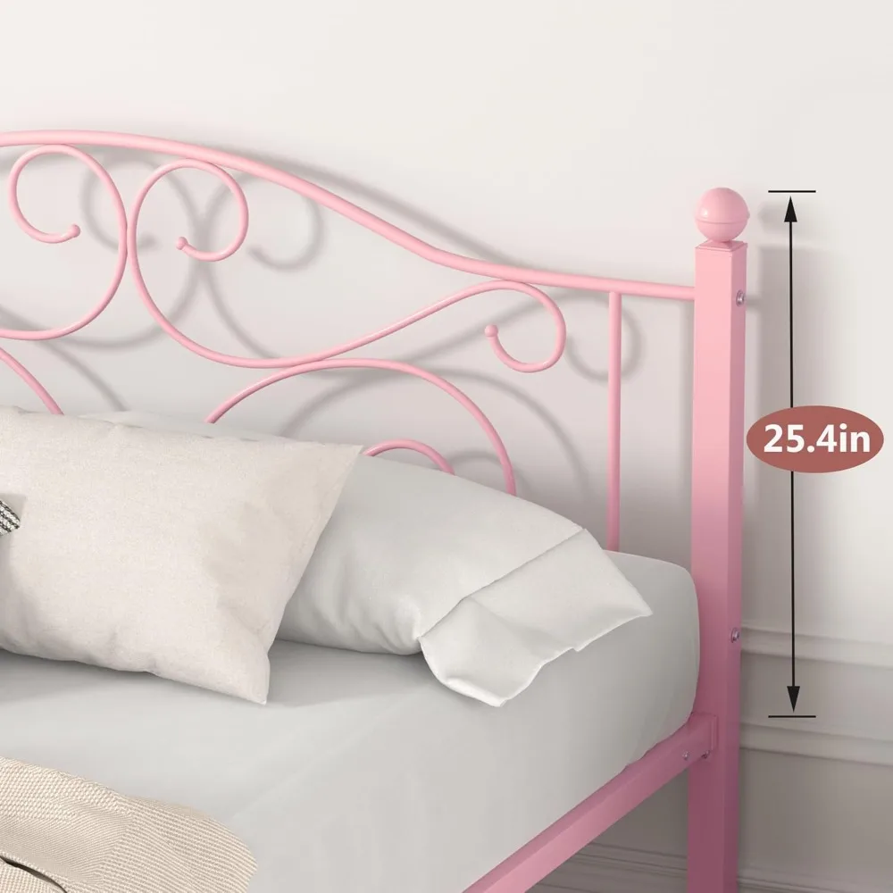 Queen Size Bed Frame, Heavy Duty Metal Slat Support, Platform Mattress Foundation, No Box Spring Needed, Easy Assembly