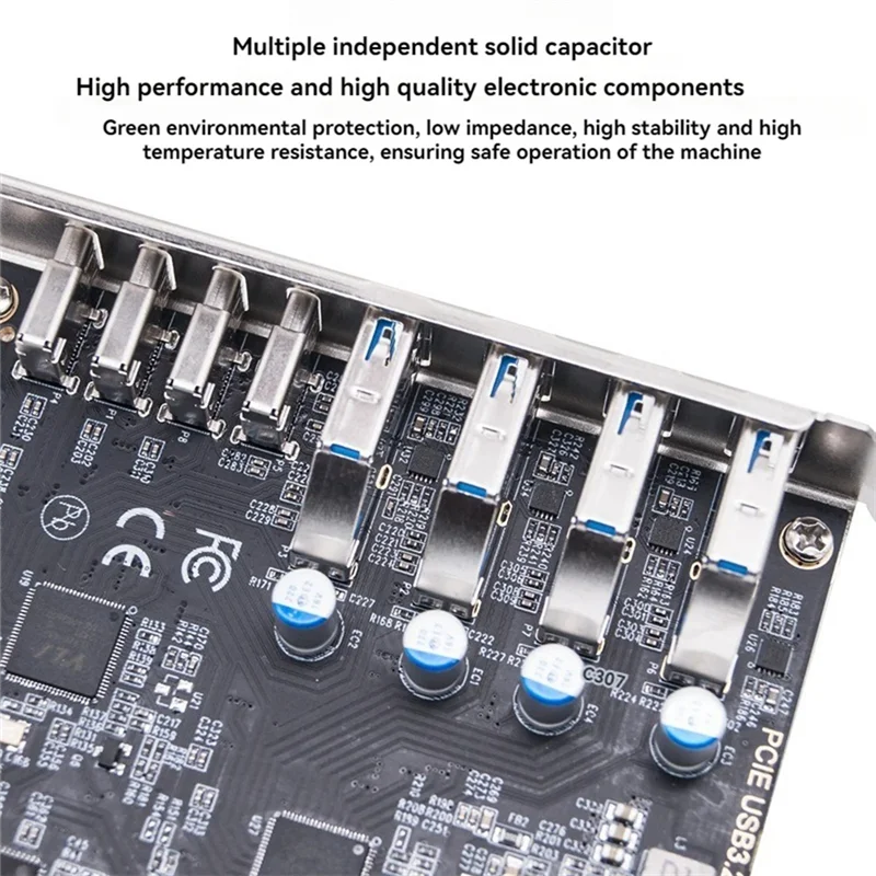 

Durable-PCIE USB3.2 GEN2 Карта расширения 10 Гбит/с PCI Express X4 на 4 порта TYPE A + 4-портовый адаптер TYPE C USB-концентратор для настольного ПК, ПК