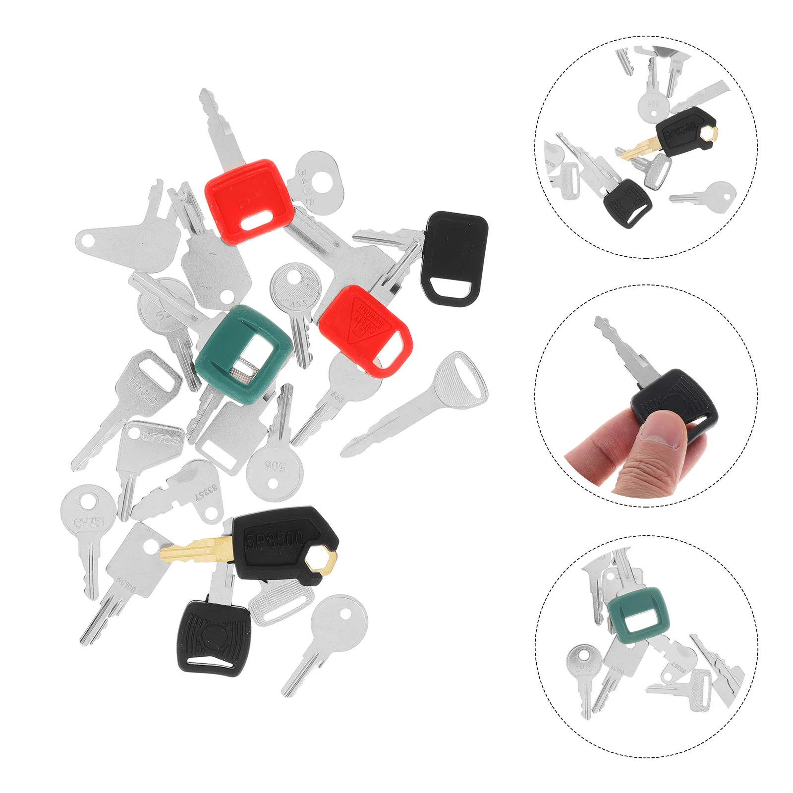 

24pcs Key Set for Heavy Equipment Construction Machinery Ignition Replacement Tractor Keys Starter Switch Relay Universal