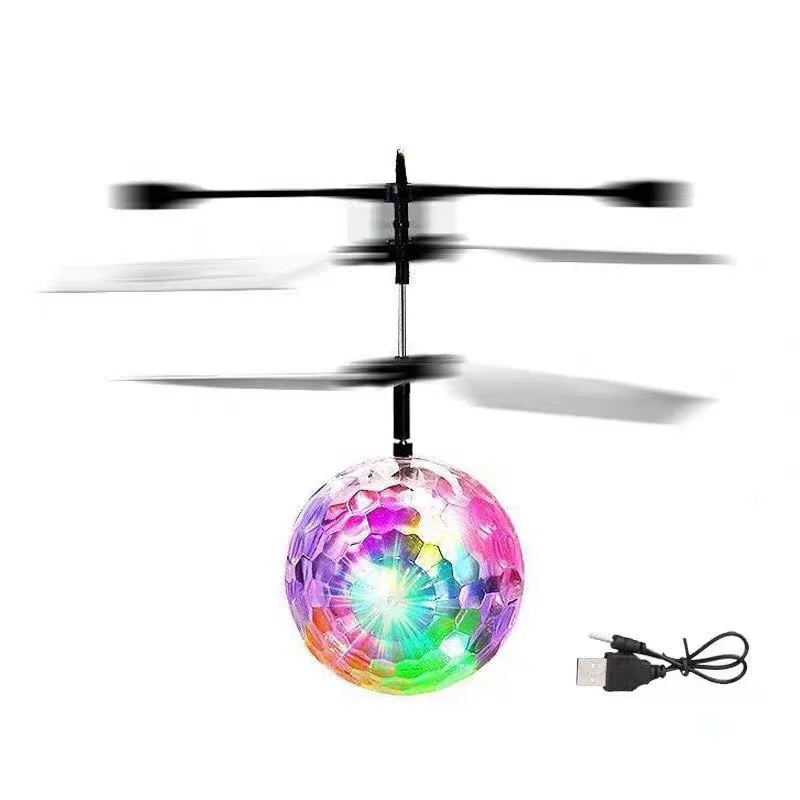 LED-Lichtaufhängung, Kristallkugel, Infrarot-Induktion, RC-Gesteuerung, buntes leuchtendes Spielzeug, einzigartiges Geschenk für Kinder