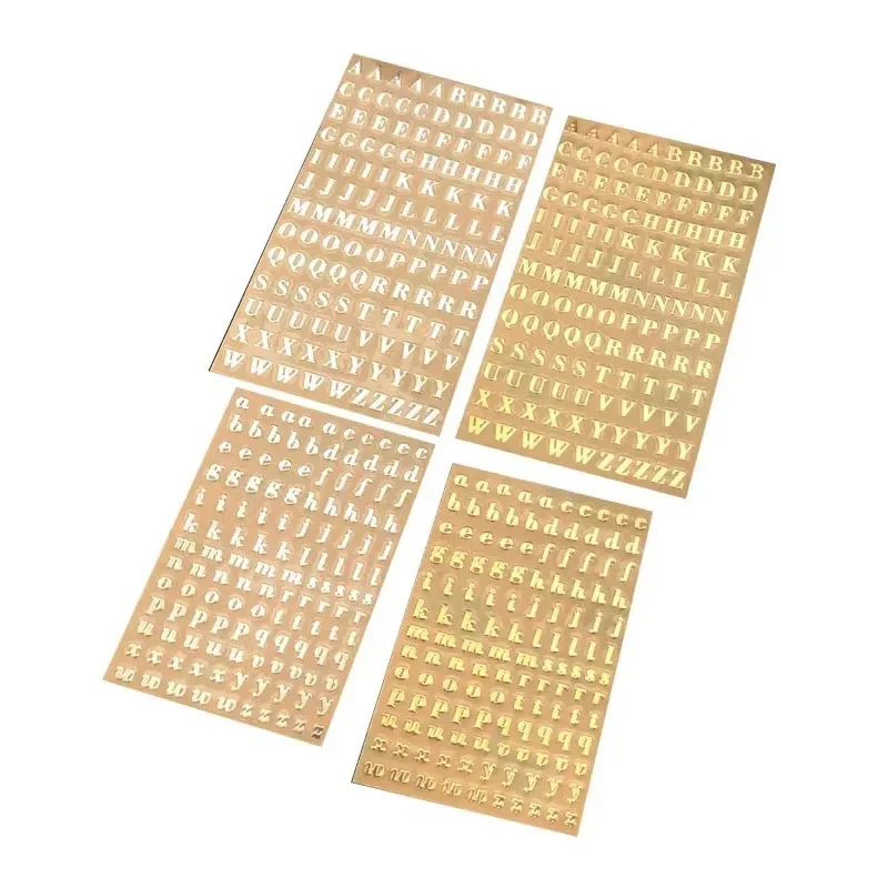 2Pcs Metal 26 Mini Alphabet Decor Stickers Gold Silver Epoxy Resin Filler For DIY Silicone Molds Craft Making Fillings
