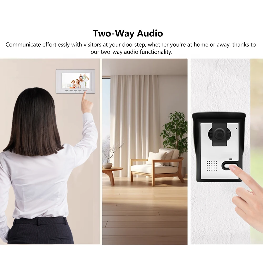 7 Inch HD Intelligent Video Intercom Doorbell Apartment Private Residential Video Doorbell Monitoring System