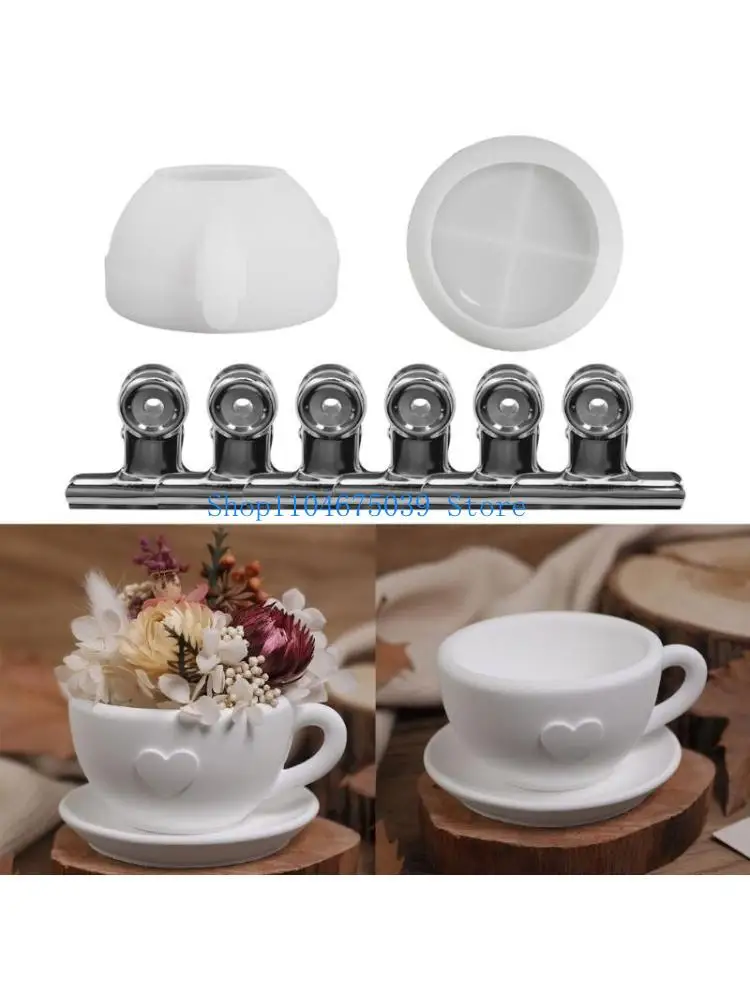 

5asd силиконовые формы для чашек с сердечками, принадлежности для ручного изготовления с металлическим зажимом, подходят для