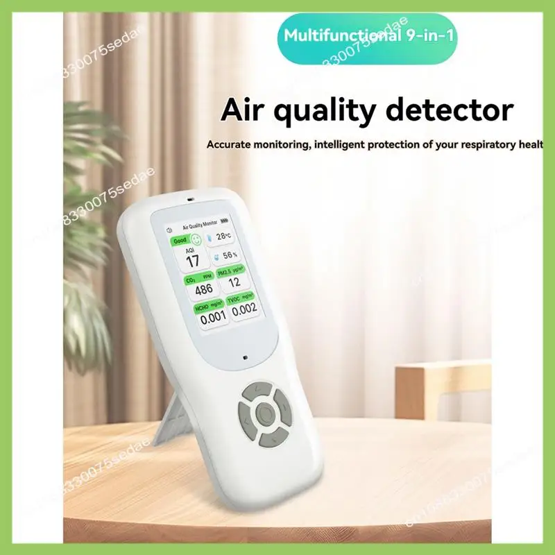 Y19A Air Quality Monitor  Smart Air Quality Tester PM1.0 PM2.5 PM10 CO 2 HCHO Temperature Humidity With Alert