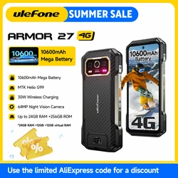 【Estreno mundial】Ulefone Armor 27 4G 10600mAh Teléfono robusto 24GB+256GB Android 14 Smartphone 6.78
