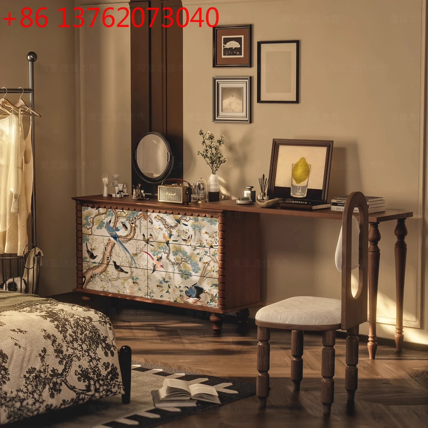 

Новый декоративный шкаф в китайском стиле ретро, прикроватный шкафчик для главной спальни, средневековый элитный шкафчик