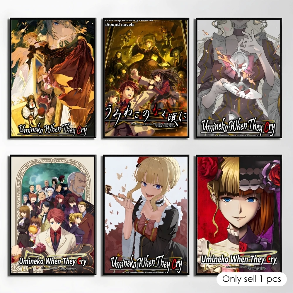 Game U-Umineko When They Cry Poster Elegant And Affordable Wall Art Stickers For Dormitory Living Room And Bedroom Spaces