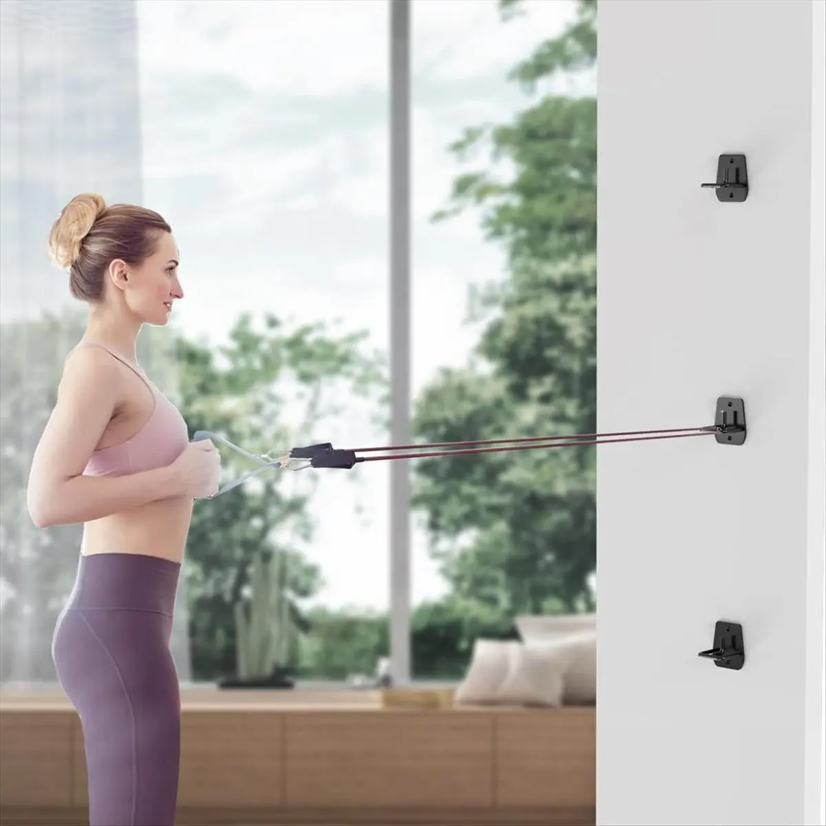 2026 Trend Wall Mount Resistance Band Anchor, 3PCS Workout Anchors Hooks for Resistance Bands, Home Gym Accessories Equipment