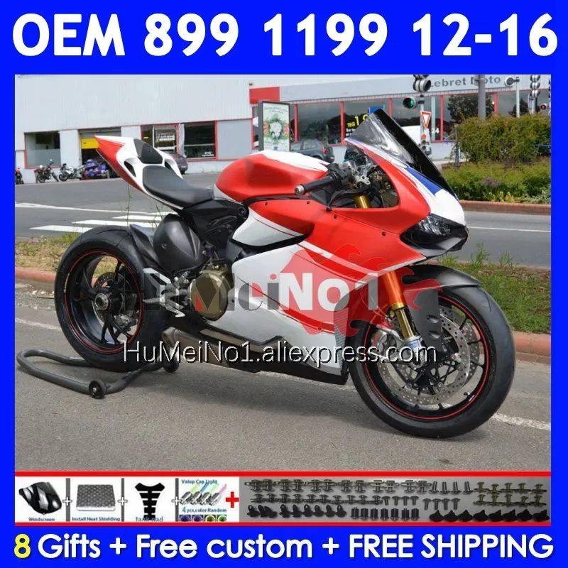 

Injection For DUCATI Panigale 899 1199 S 1199R Red white 324No.113 899S 1199S 12 13 14 15 16 2012 2013 2014 2015 2016 Fairing
